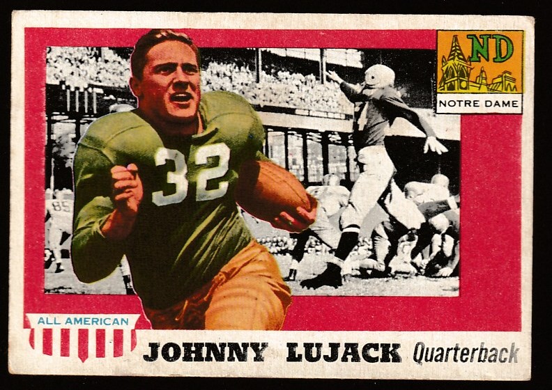 1955 Topps ALL-AMERICAN FB # 52 Johnny Lujack (NOTRE DAME) [#] Football cards value