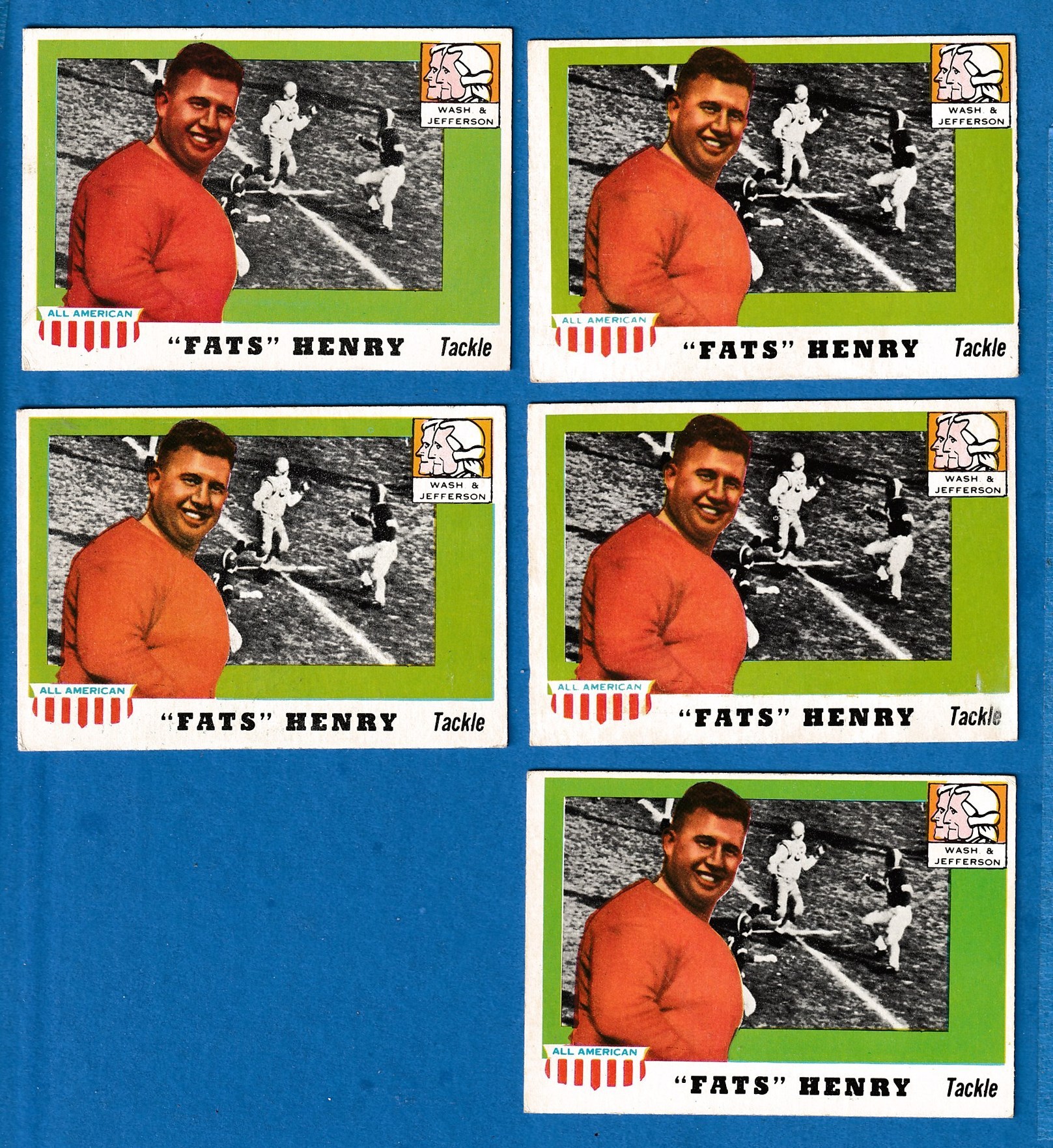 1955 Topps ALL-AMERICAN FB #100 Fats Henry ROOKIE SHORT PRINT Football cards value