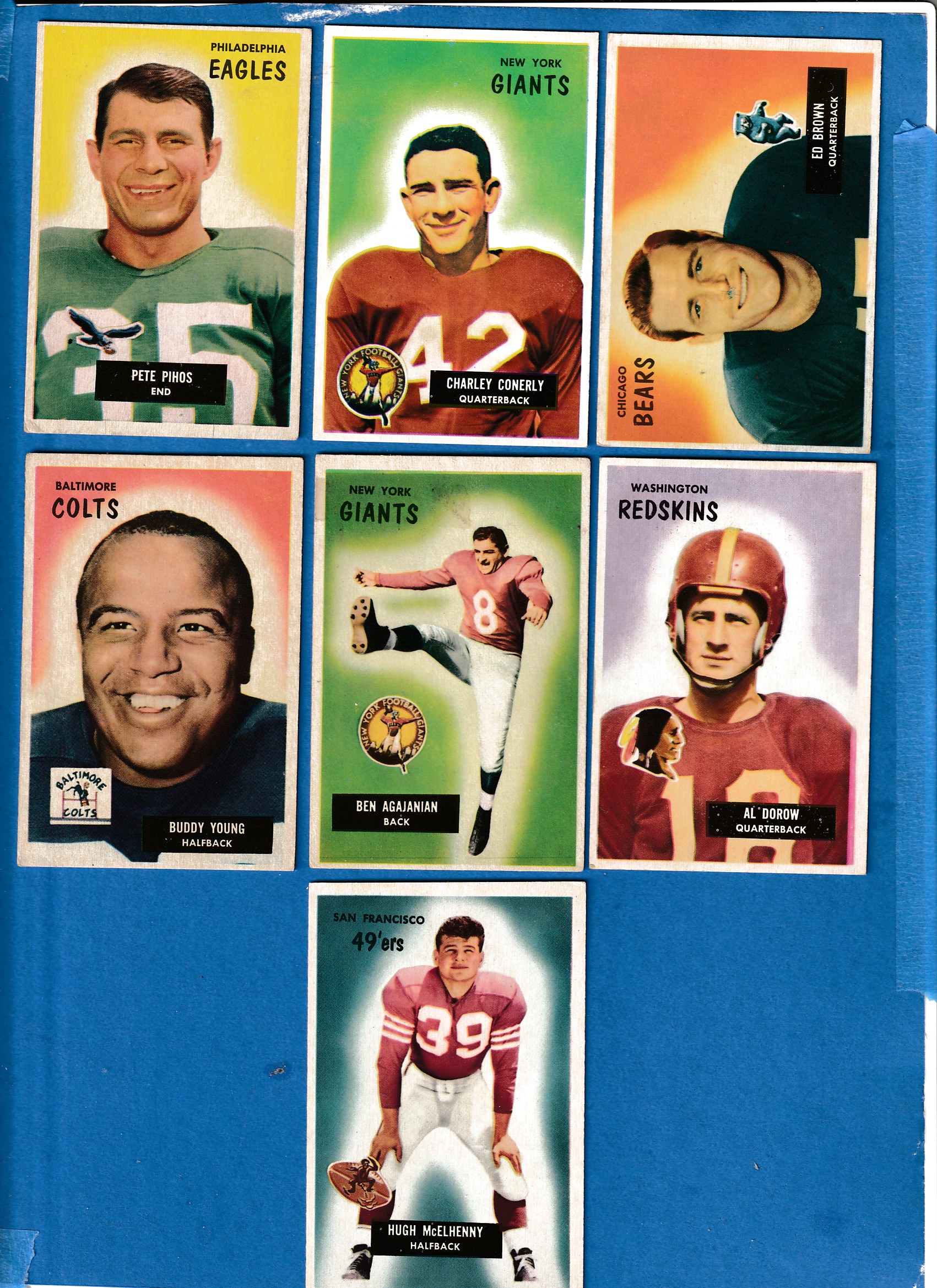 1955 Bowman FB # 75 Hugh McElhenny (49ers) Football cards value
