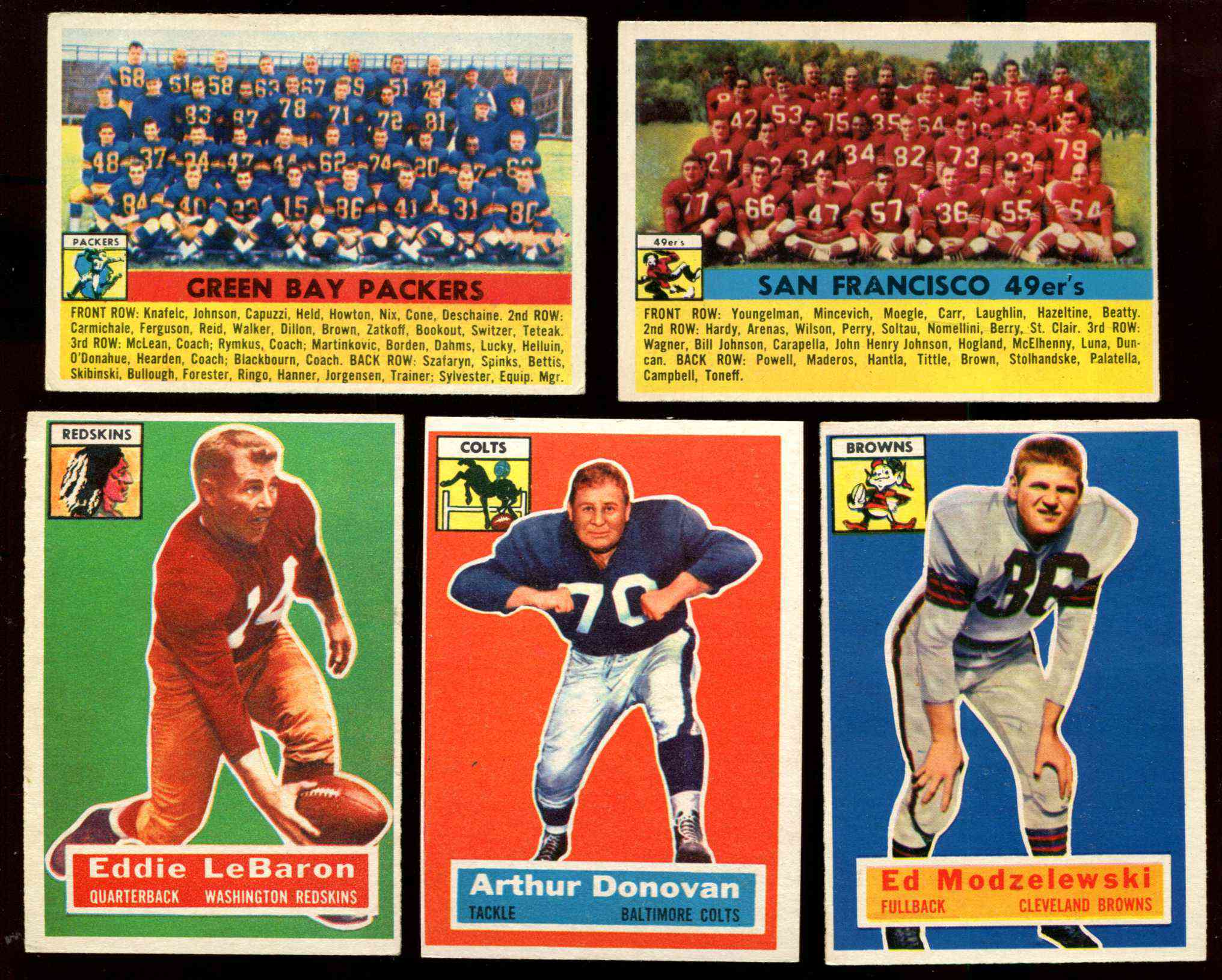 1956 Topps FB # 26 San Francisco 49ers TEAM card Football cards value