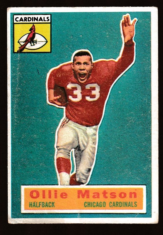 1956 Topps FB # 58 Ollie Matson SHORT PRINT [#l] (Chicago Cardinals) Football cards value