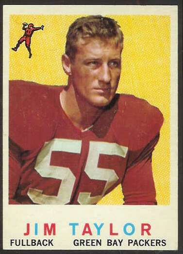 1959 Topps FB #155 Jim Taylor ROOKIE [#] (Packers) Football cards value