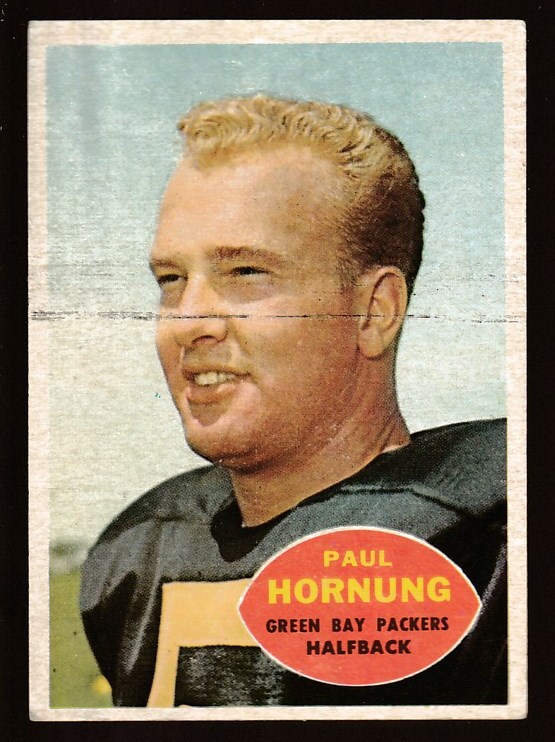 1960 Topps FB # 54 Paul Hornung (Packers) Football cards value