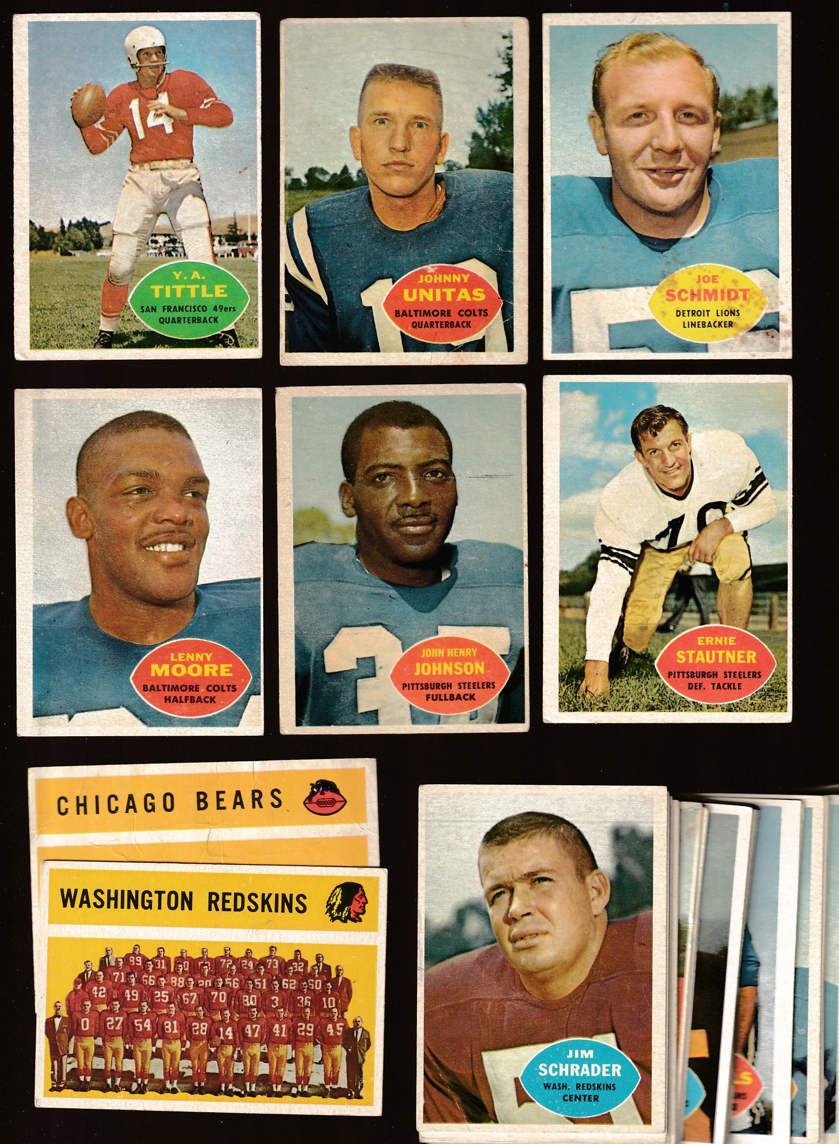 1960 Topps FB  - Starter Set/Lot (110/132) w/JOHNNY UNITAS,Y.A. TITTLE... Football cards value