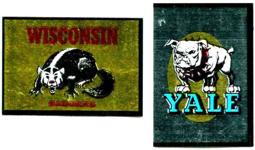 1960 Topps Metallic FB Sticker #32 Wisconsin Badgers Baseball cards value