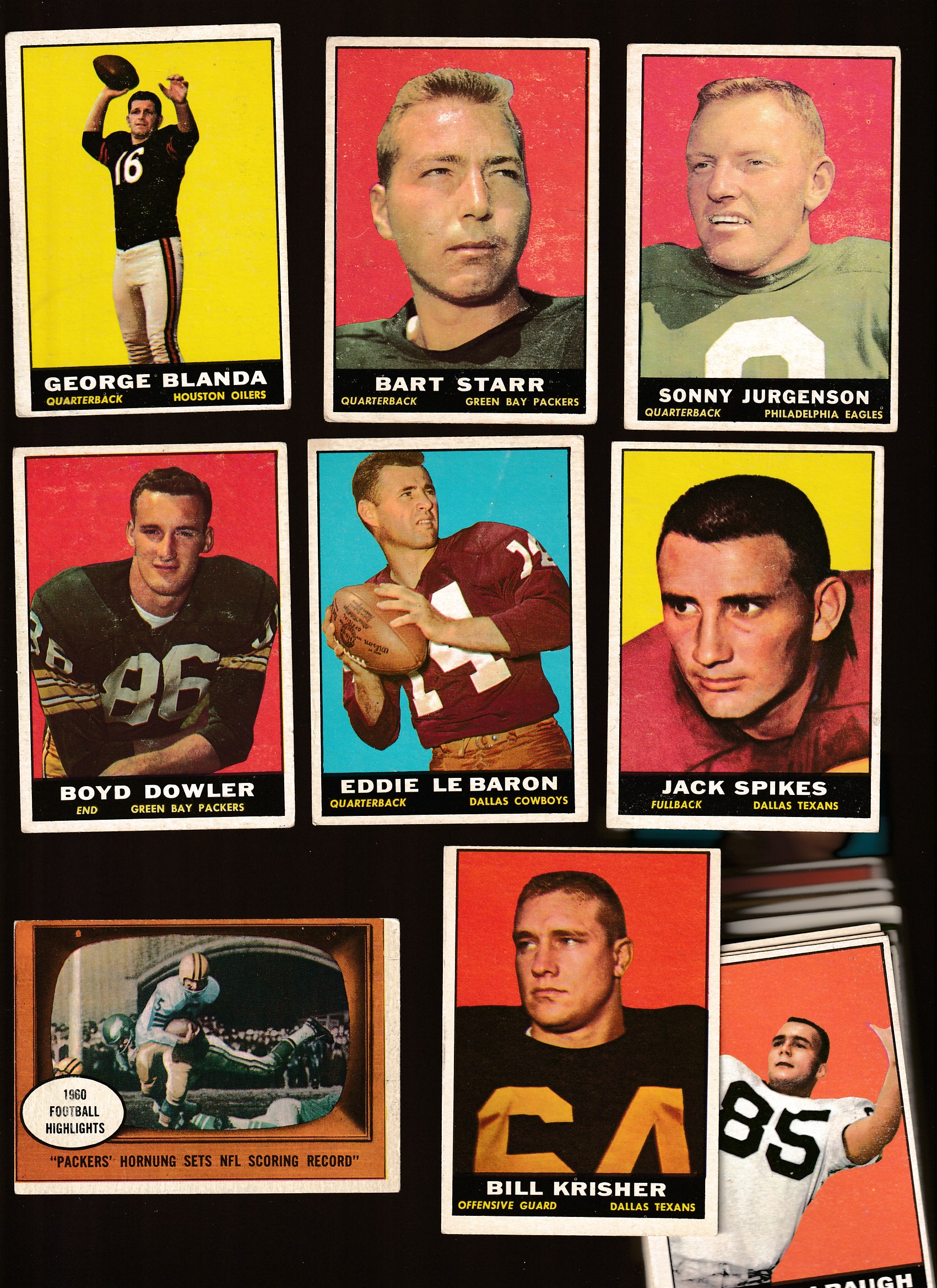 1961 Topps FB  -  Starter Set/Lot of (50+) with STARS !!! Football cards value