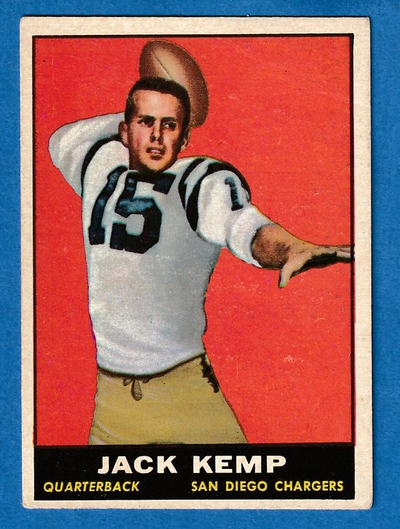1961 Topps FB #166 Jack Kemp (Chargers) Football cards value