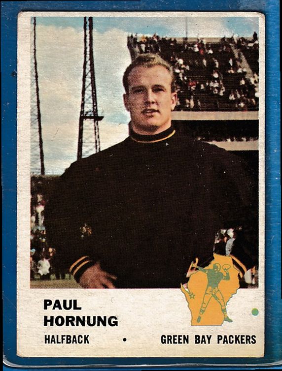 1961 Fleer FB # 90 Paul Hornung [#l] (Packers) Football cards value