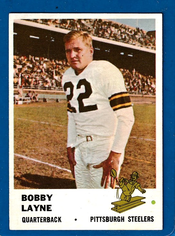 1961 Fleer FB #117 Bobby Layne (Steelers) Football cards value