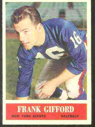 1964 Philadelphia FB #117 Frank Gifford [#b] (NY Giants) Football cards value