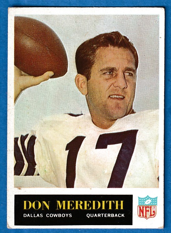 1965 Philadelphia FB # 50 Don Meredith [#a] (Cowboys) Football cards value