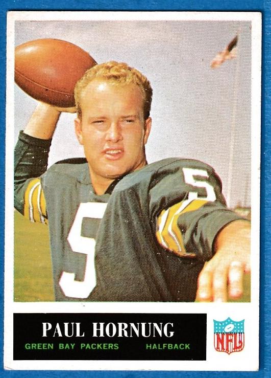 1965 Philadelphia FB # 76 Paul Hornung (Packers) Football cards value