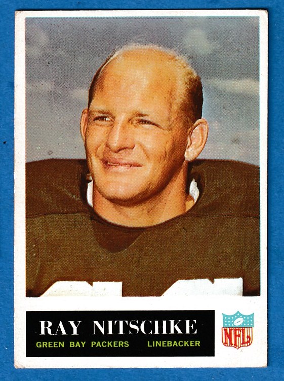 1965 Philadelphia FB # 79 Ray Nitschke (Packers,HOF) Football cards value