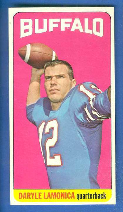 1965 Topps FB # 36 Daryle Lamonica SHORT PRINT [#] (Buffalo Bills) Football cards value