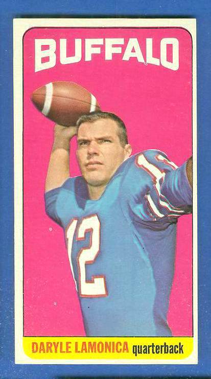 1965 Topps FB # 36 Daryle Lamonica SHORT PRINT [#] (Buffalo Bills) Football cards value