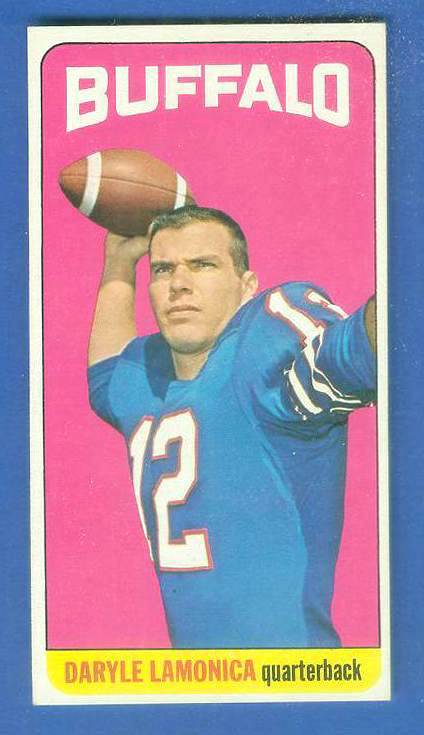 1965 Topps FB # 36 Daryle Lamonica SHORT PRINT [#] (Buffalo Bills) Football cards value