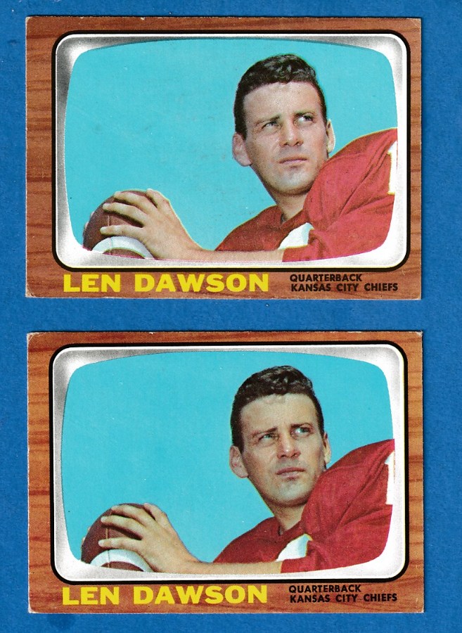 1966 Topps FB # 67 Len Dawson [#] (Chiefs) Football cards value