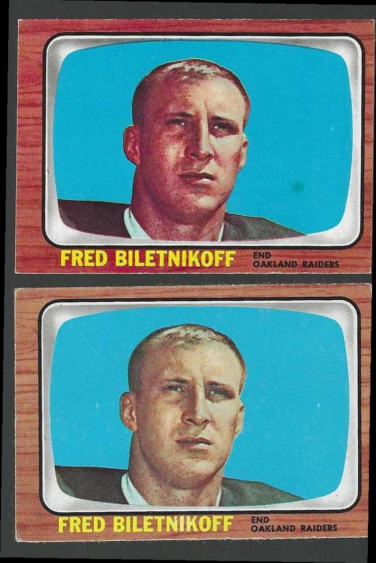 1966 Topps FB #104 Fred Biletnikoff [#] (Raiders) Football cards value