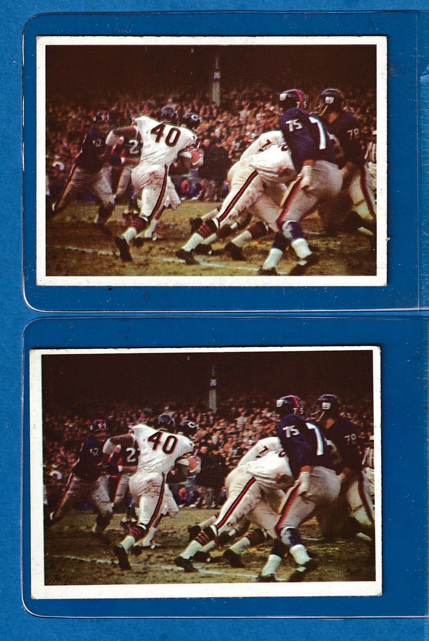 1966 Philadelphia FB # 39 GALE SAYERS 'Bears Play' vs NY Giants [#] Football cards value