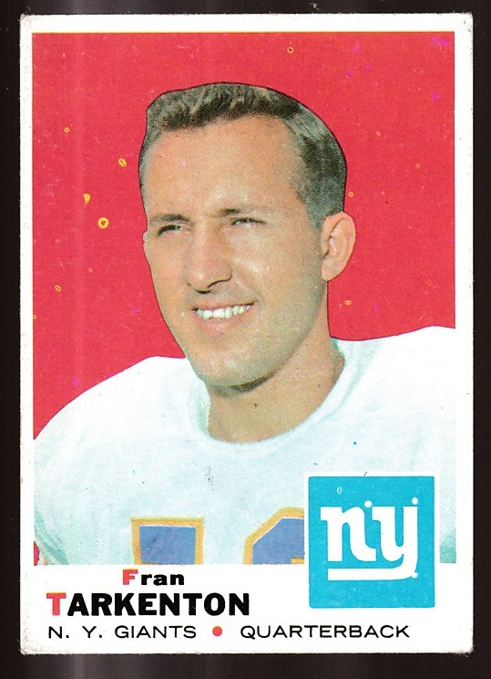 1969 Topps FB #150 Fran Tarkenton [#] (Vikings) Football cards value