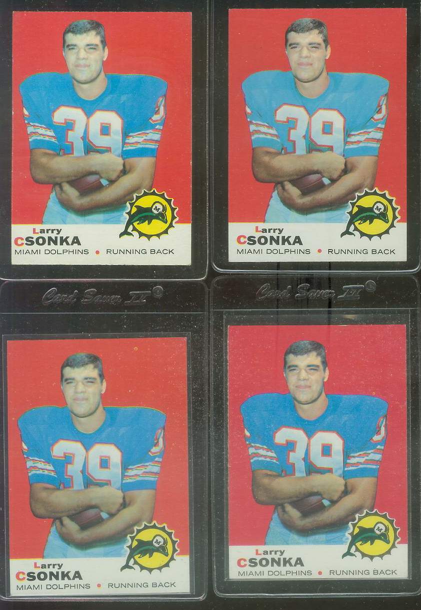 1969 Topps FB #120 Larry Csonka ROOKIE [#] (Dolphins) Football cards value