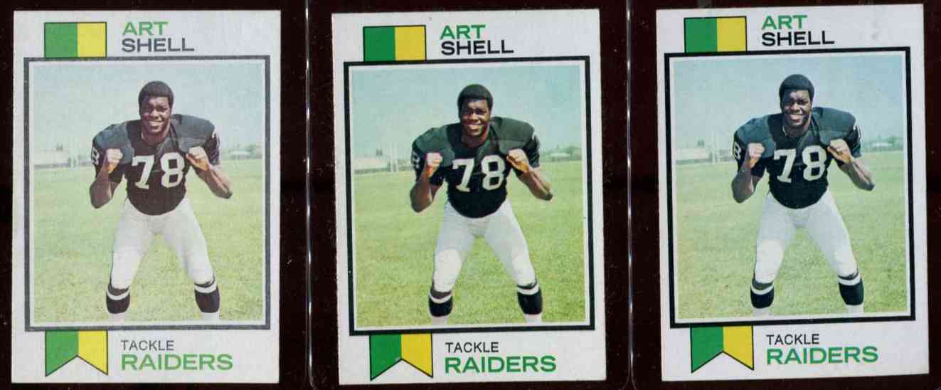 1973 Topps FB # 77 Art Shell ROOKIE [#] (Raiders) Football cards value