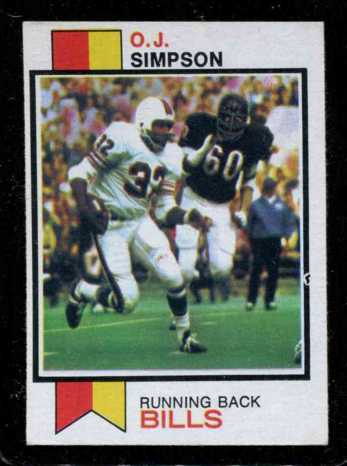 1973 Topps FB #500 O.J. Simpson [#] (Bills) Football cards value