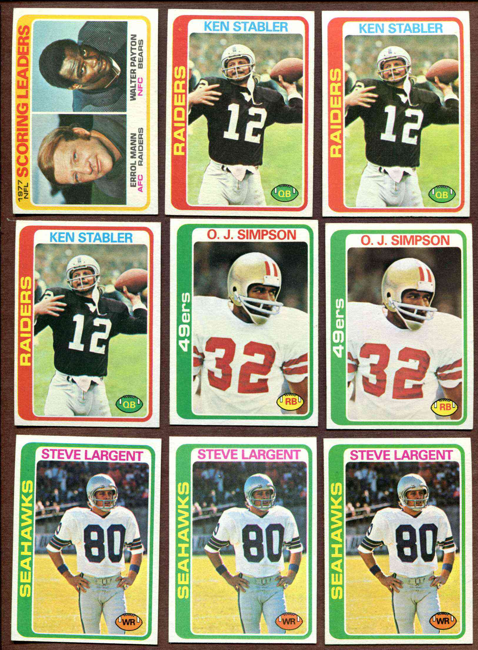 1978 Topps FB #365 Ken Stabler (Raiders) Football cards value
