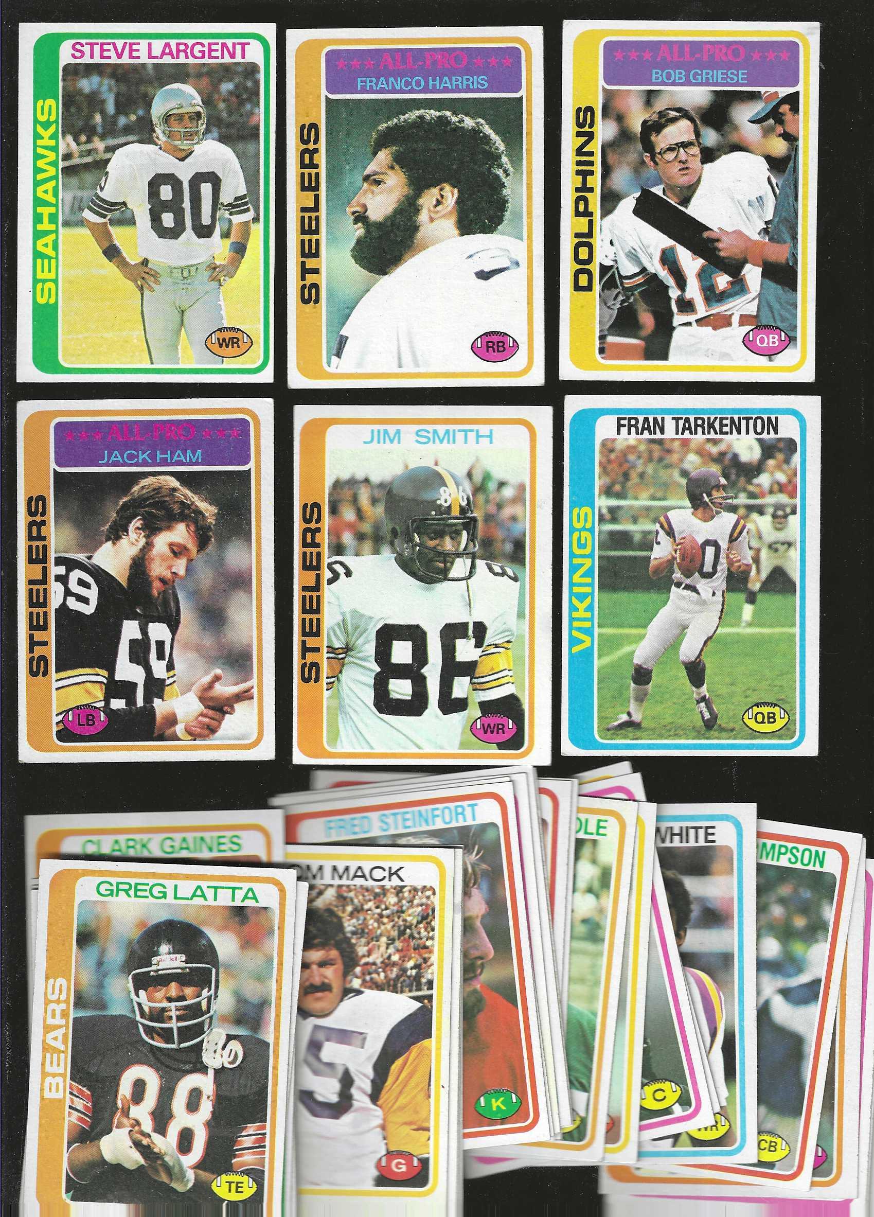 1978 Topps FB  - Starter Set/Lot with (255) different with STARS !!! Football cards value