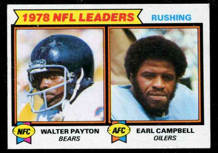 1979 Topps FB #  3 Earl Campbell/Walter Payton 'League Leaders' Football cards value