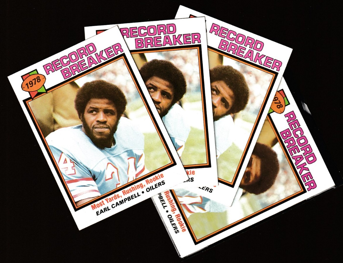 1979 Topps FB #331 Earl Campbell ROOKIE 'Record Breaker' Football cards value