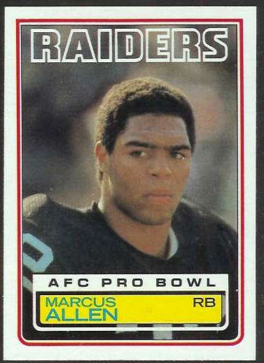 1983 Topps FB #294 Marcus Allen ROOKIE [#] Football cards value