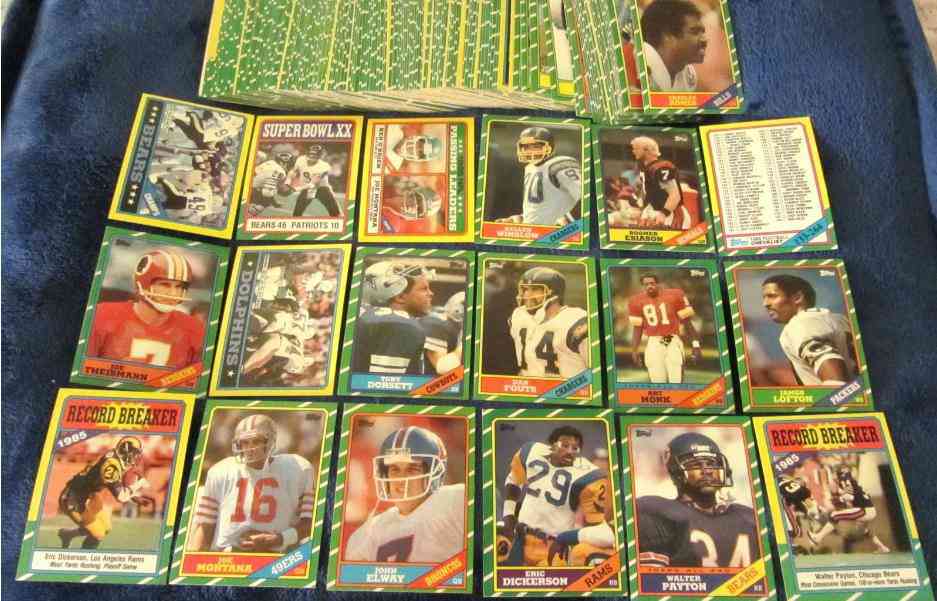  1986 Topps Football - Lot of (500+) assorted with Elway,Marino ... Football cards value