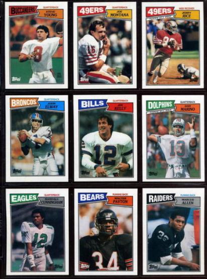  1987 Topps Football - COMPLETE SET (396 cards) Baseball cards value