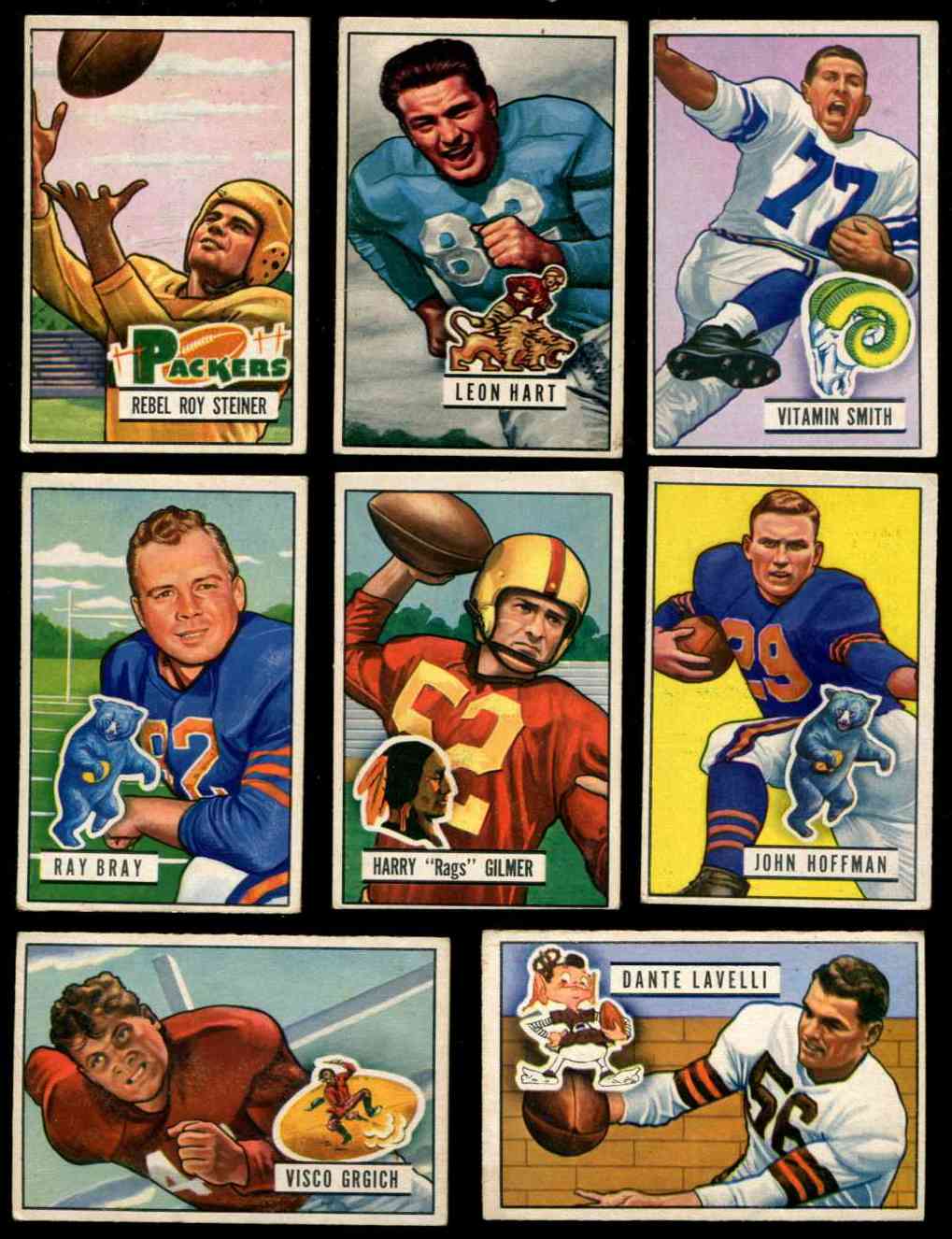 1951 Bowman FB # 73 Dante Lavelli [#x] (Browns) Football cards value