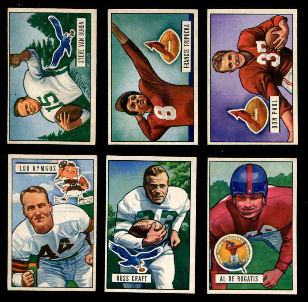 1951 Bowman FB # 10 Steve Van Buren (Eagles) Football cards value