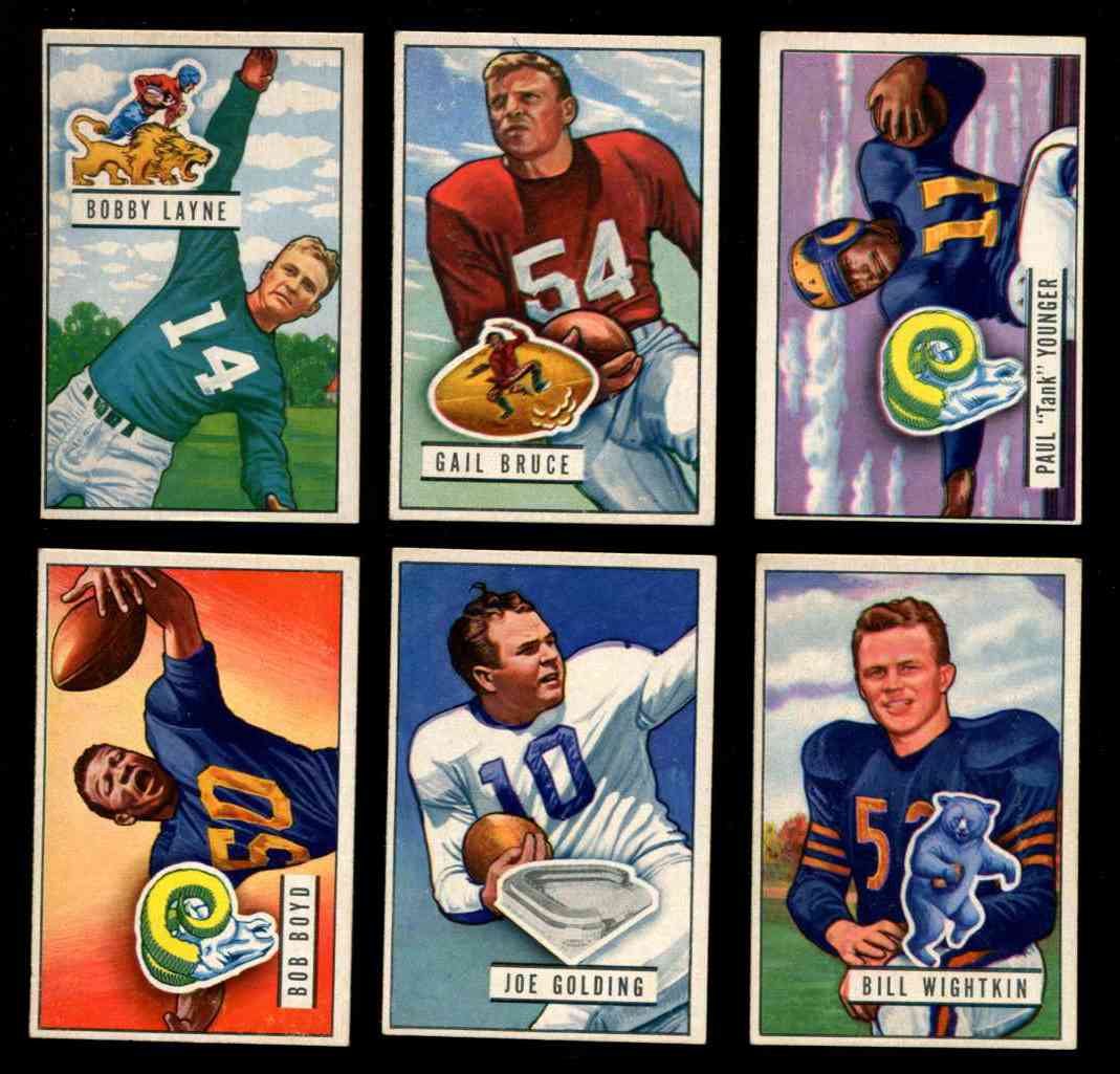 1951 Bowman FB #102 Bobby Layne (Lions) Football cards value