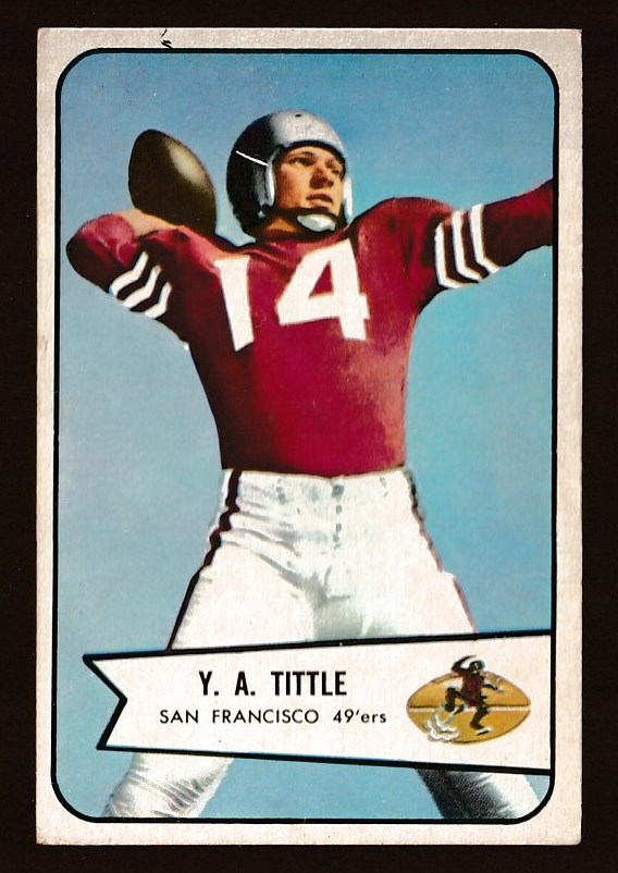1954 Bowman FB # 42 Y.A. Tittle [#] (49ers) Football cards value