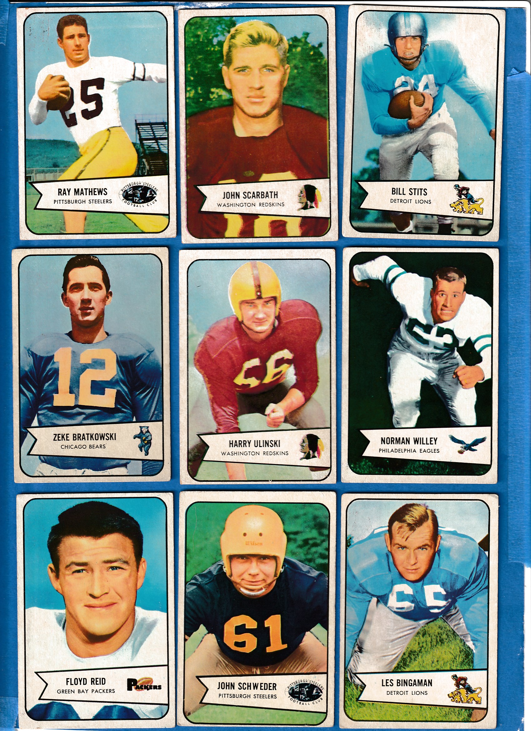 1954 Bowman FB #  1 Ray Mathews [#] (Steelers) Football cards value