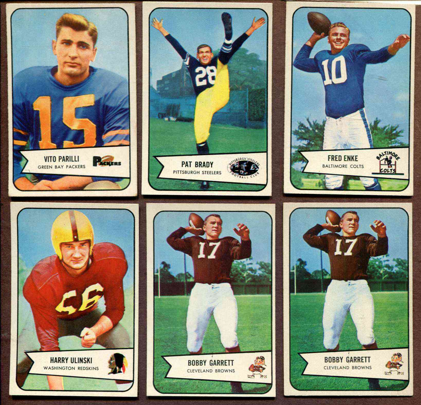 1954 Bowman FB # 15 Harry Ulinski (Redskins) Football cards value