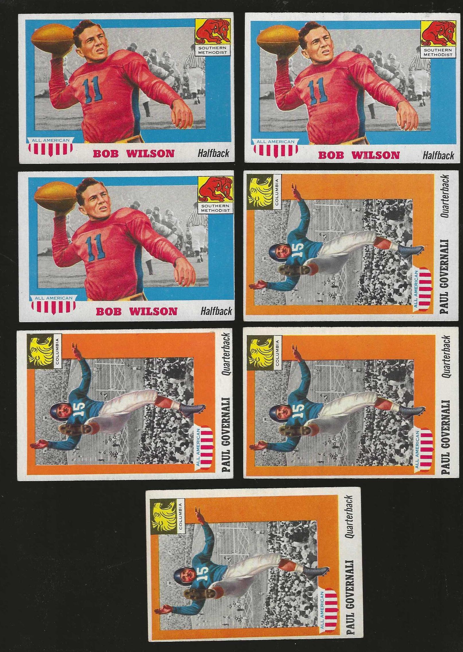 1955 Topps ALL-AMERICAN FB # 71 Bobby Wilson (Southern Methodist) Football cards value