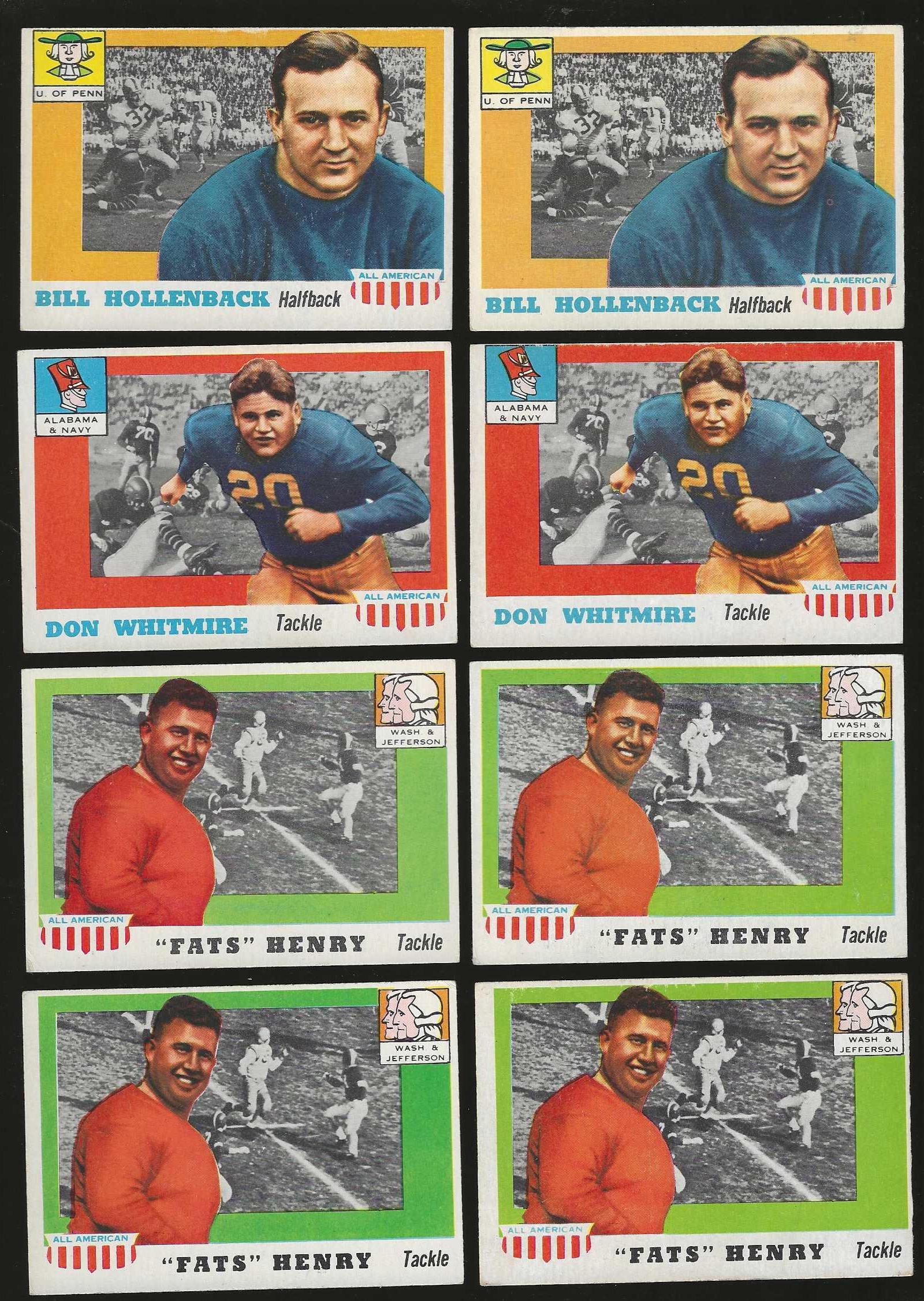 1955 Topps ALL-AMERICAN FB # 99 Don Whitmire SHORT PRINT (Alabama/Navy) Football cards value
