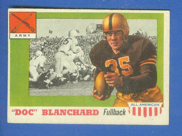 1955 Topps ALL-AMERICAN FB # 59 Doc Blanchard ROOKIE (ARMY) Football cards value