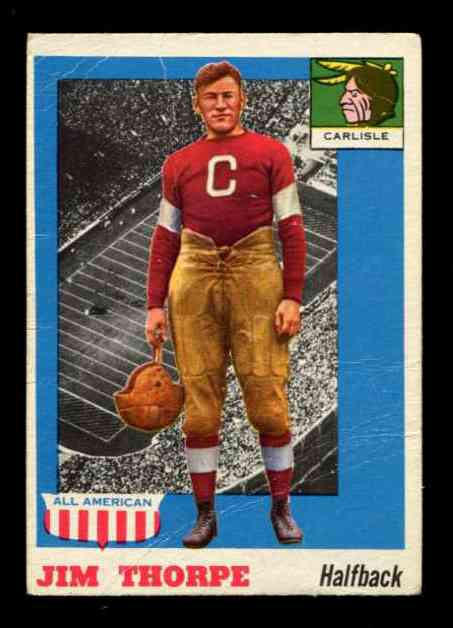 1955 Topps ALL-AMERICAN FB # 37 Jim Thorpe (Carlisle) Football cards value