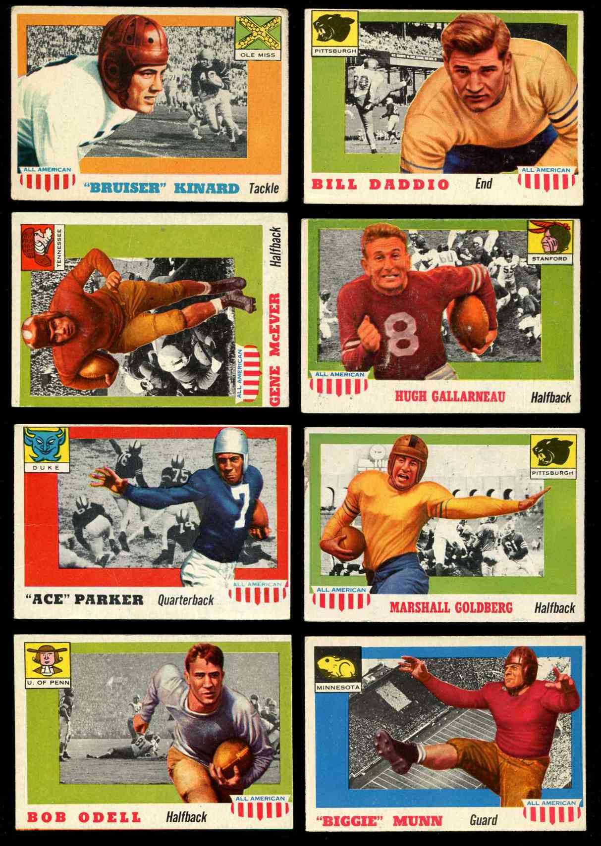 1955 Topps ALL-AMERICAN FB # 92 Biggie Munn (Minnesota) Football cards value