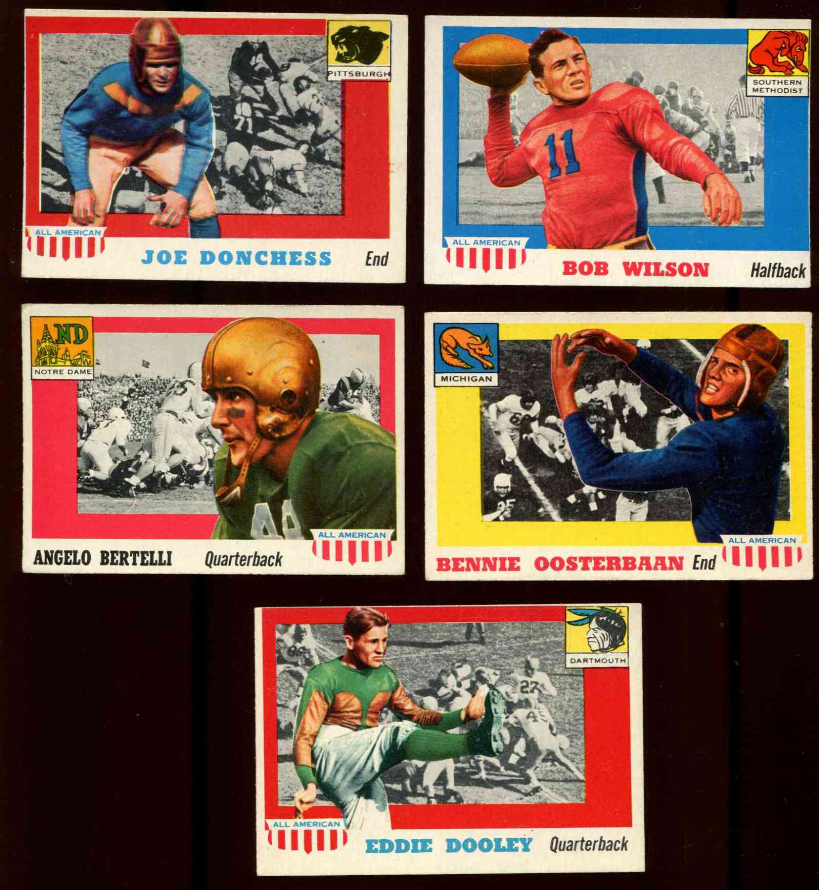 1955 Topps ALL-AMERICAN FB # 71 Bobby Wilson (Southern Methodist) Football cards value