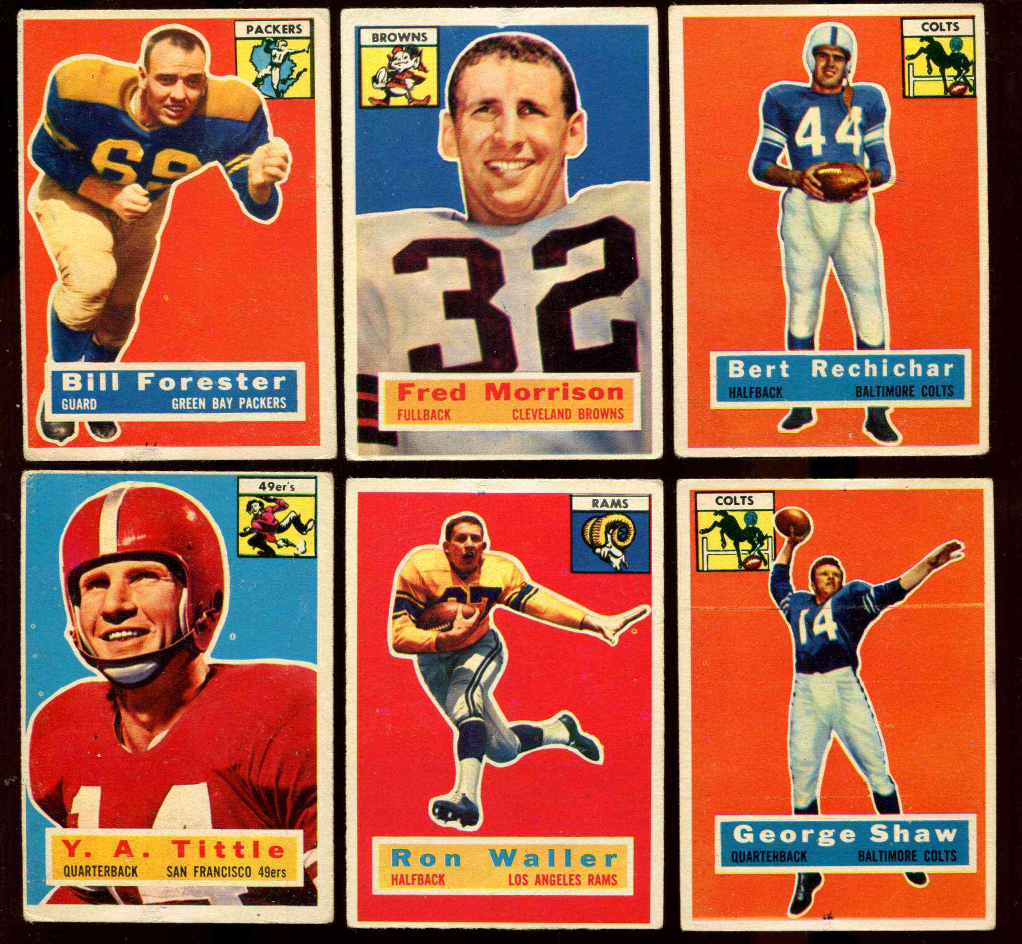 1956 Topps FB # 86 Y.A. Tittle [#] (49ers) Football cards value