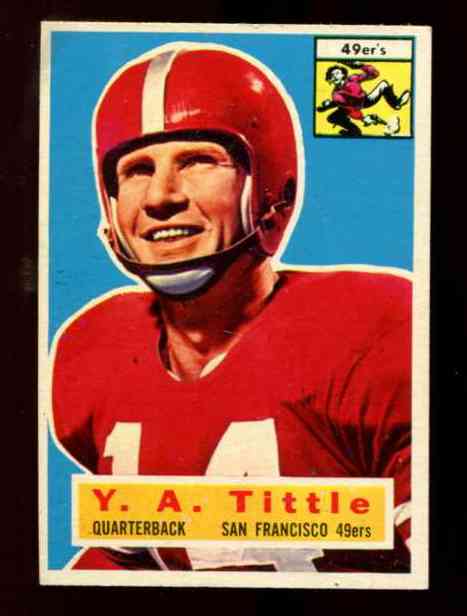 1956 Topps FB # 86 Y.A. Tittle [#] (49ers) Football cards value