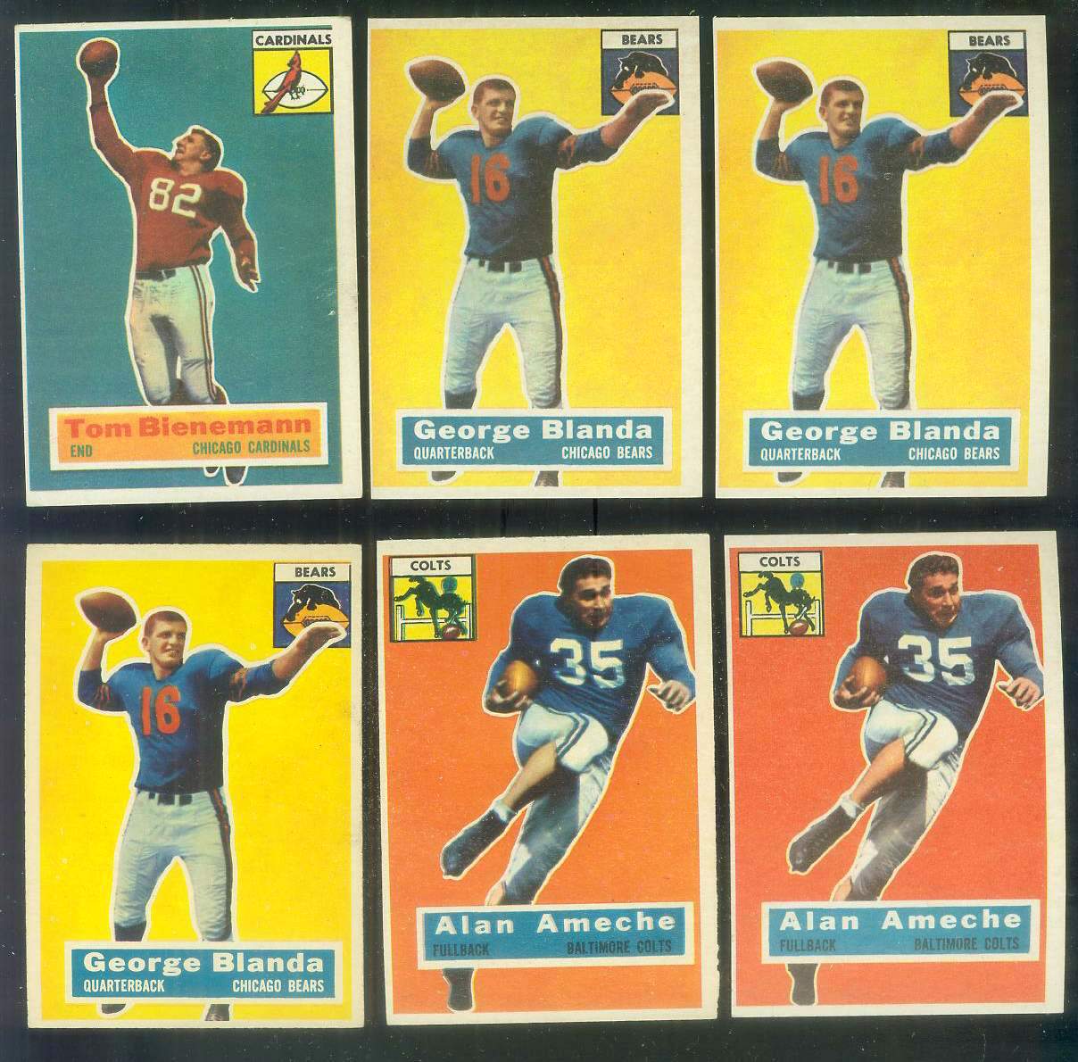 1956 Topps FB # 11 George Blanda (Bears) Football cards value