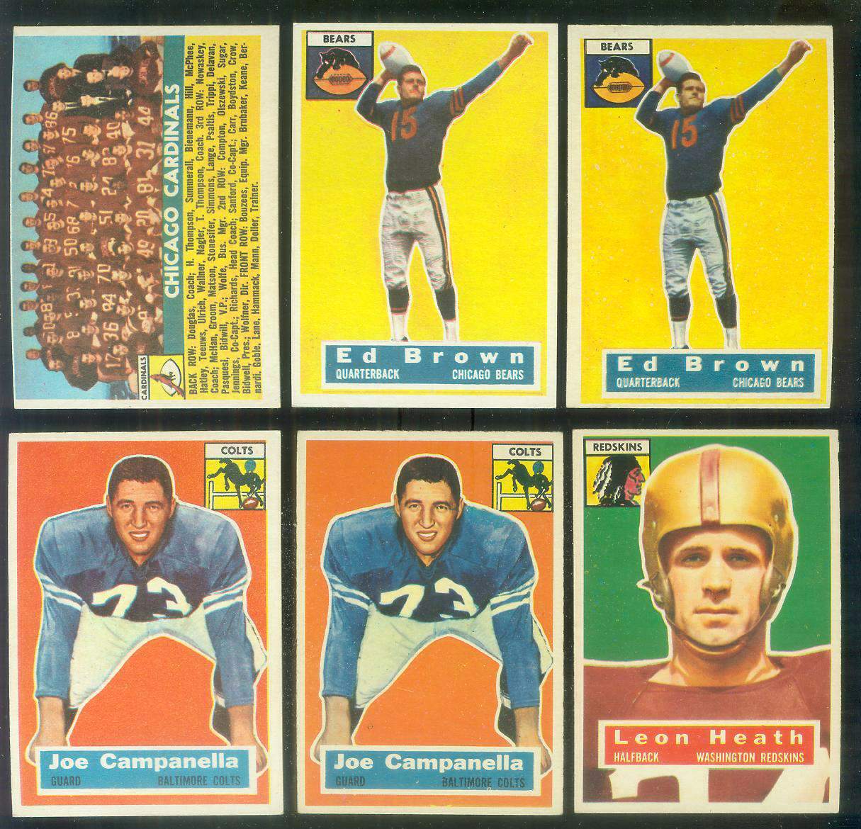 1956 Topps FB # 25 Leon Heath SHORT PRINT (Redskins) Football cards value